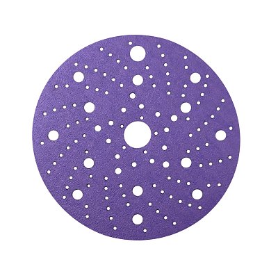 Диск шлифовальный на пленочной основе Sandwox 328 Purple Zirconia Multi holes (150мм, Р80, 50шт) 328.150.080.LC